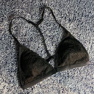 🌺NWOT❗️Victoria’s Secret Solid Black w/ Lace Bralette Size Large